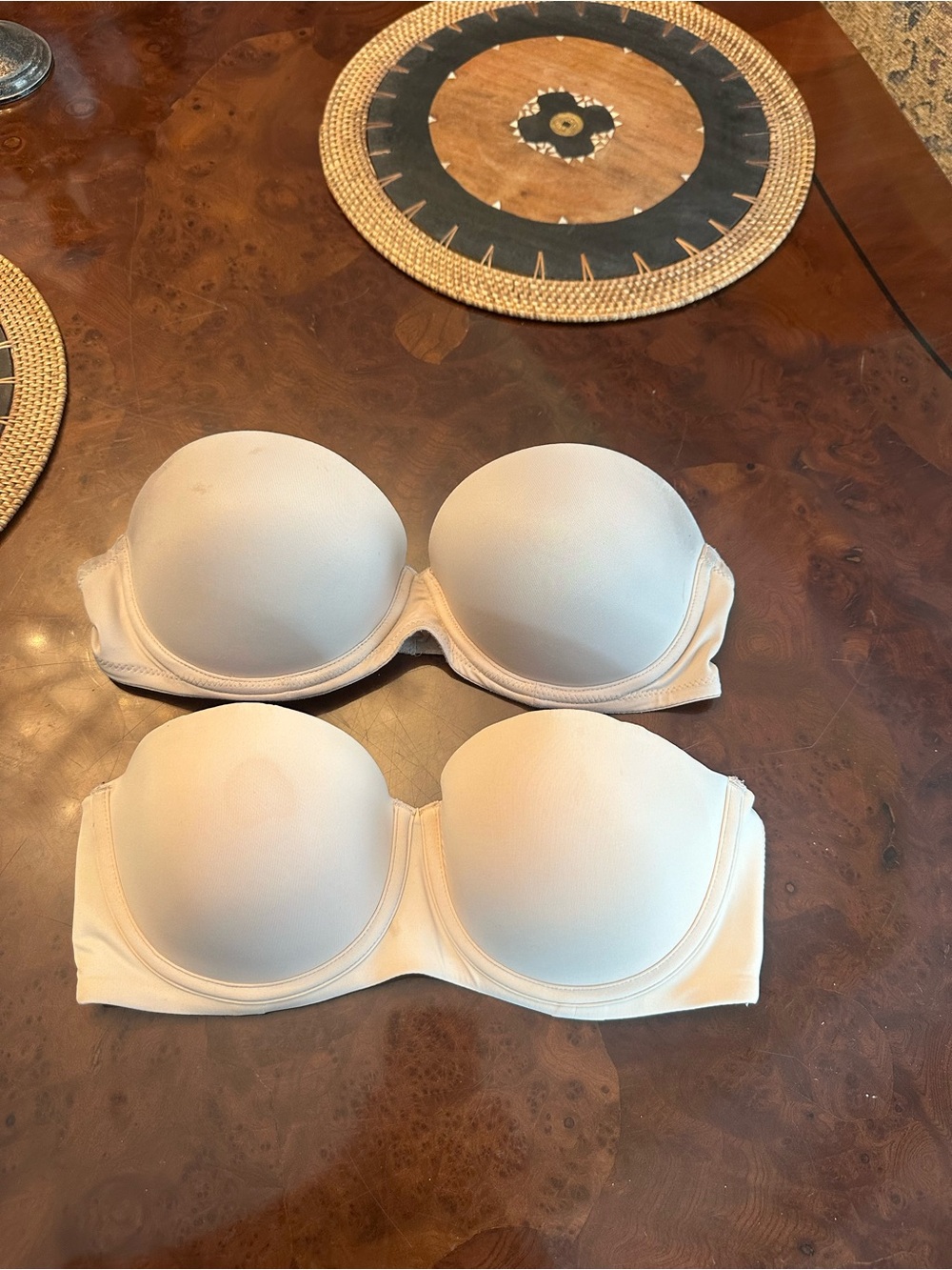 Package of 2 Strapless Seamless Bandeau - Light Beige/Cream